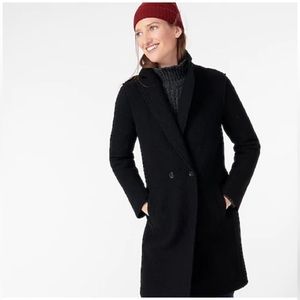 J Crew Petite Daphne topcoat in Italian boiled wool. Black. Size Petite 2
